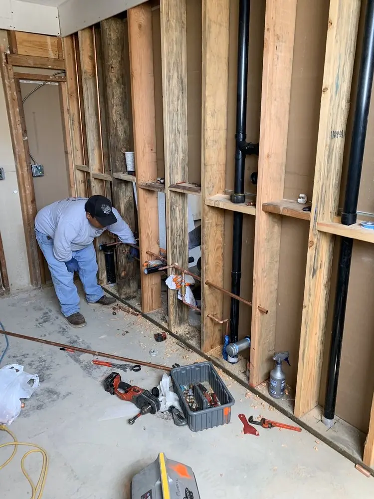 Commercial rough-in plumbing for Gas Line Repair in Ada
